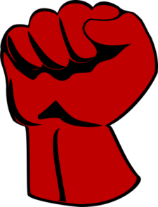 upraised fist