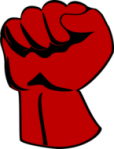 upraised fist
